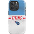 NFL Tennessee Titans White Striped iPhone 16 Pro Impact Case